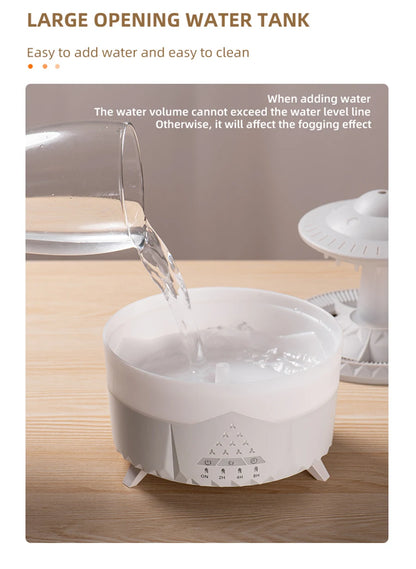 UFO Raindrop Aroma Diffuser Essential Oil Diffuser with Remote Control 7 Colorful Lights Aroma Diffuser Humidifier for Home