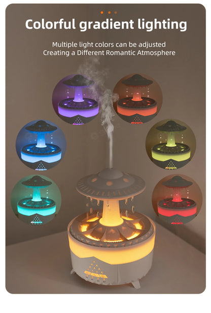 UFO Raindrop Aroma Diffuser Essential Oil Diffuser with Remote Control 7 Colorful Lights Aroma Diffuser Humidifier for Home