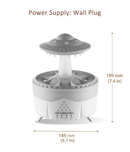 UFO Raindrop Aroma Diffuser Essential Oil Diffuser with Remote Control 7 Colorful Lights Aroma Diffuser Humidifier for Home
